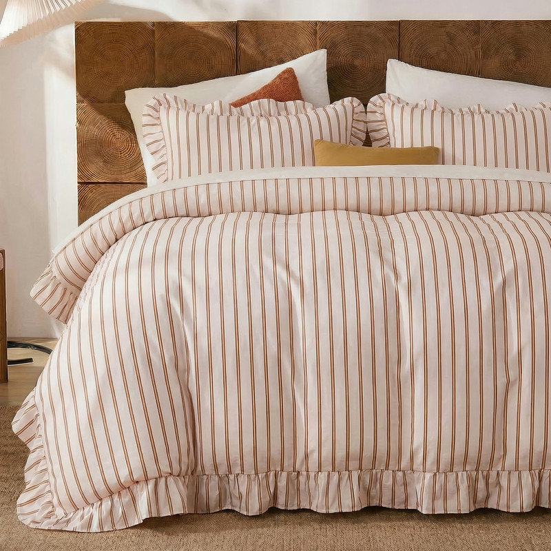 Cotton Twill Striped Comforter