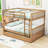 Full Over Full Wood Bunk Bed With Trundle, Ladder And Guardrails-1588554517