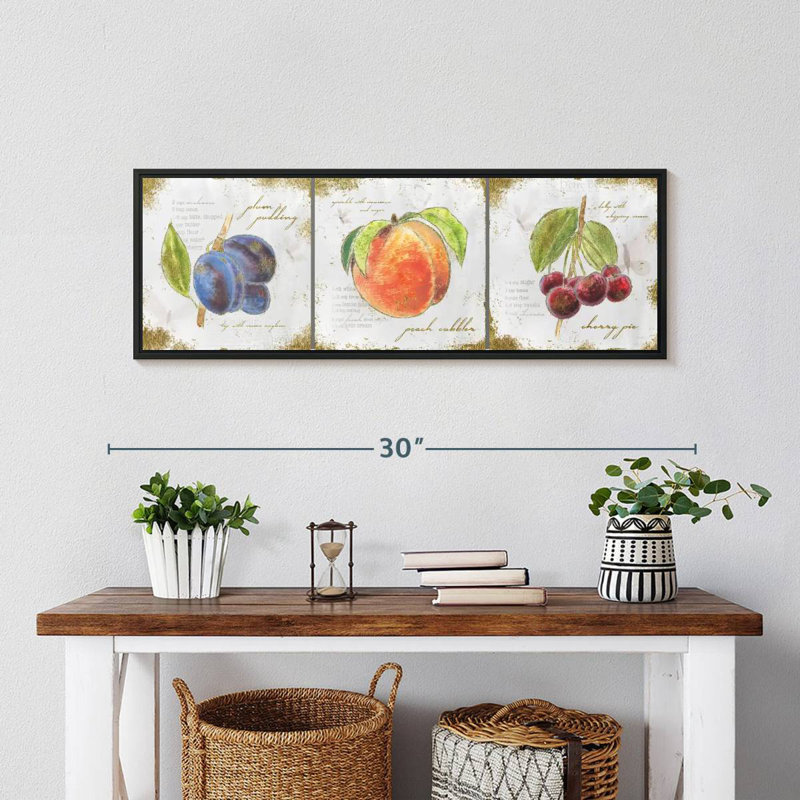 Trésors du jardin II, Cadre flottant noir, 28 po x 10 po