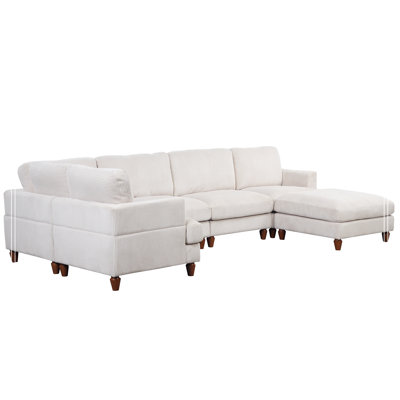Modular Sectional Sofa with Ottoman L Shaped Corner Sectional for Living Room