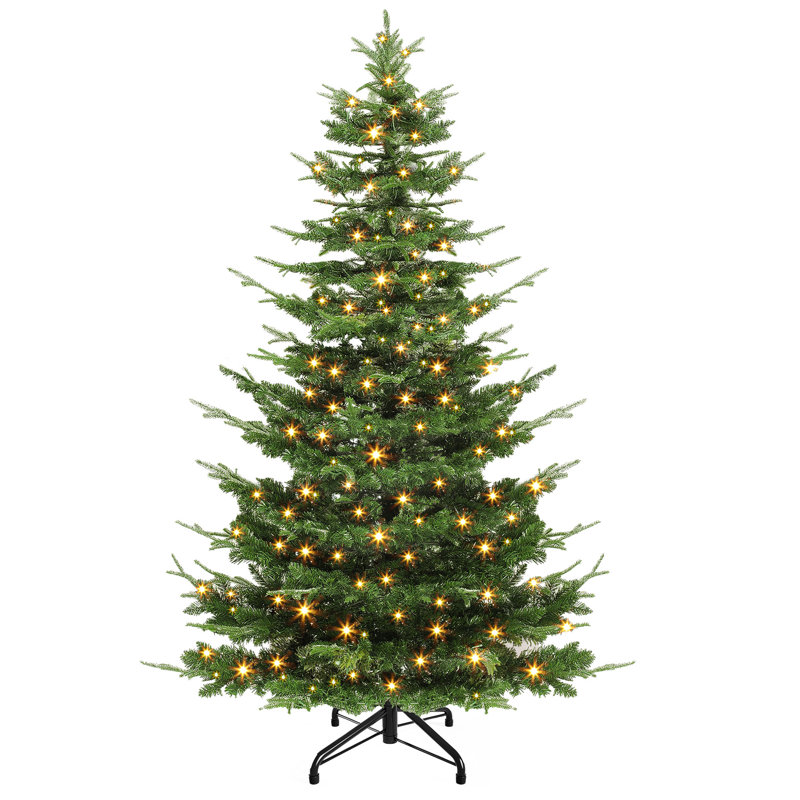 Sapin de Noël artificiel pré-éclairé 7,5 pi avec éclairage réglable, 7.5'