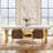 63-inch White Rectangle Dining Table With Gold Metal Base-146858778-146858779