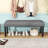 Modern Tufted Upholstered Dining Bench with Rubberwood Legs for Hallway-891401871