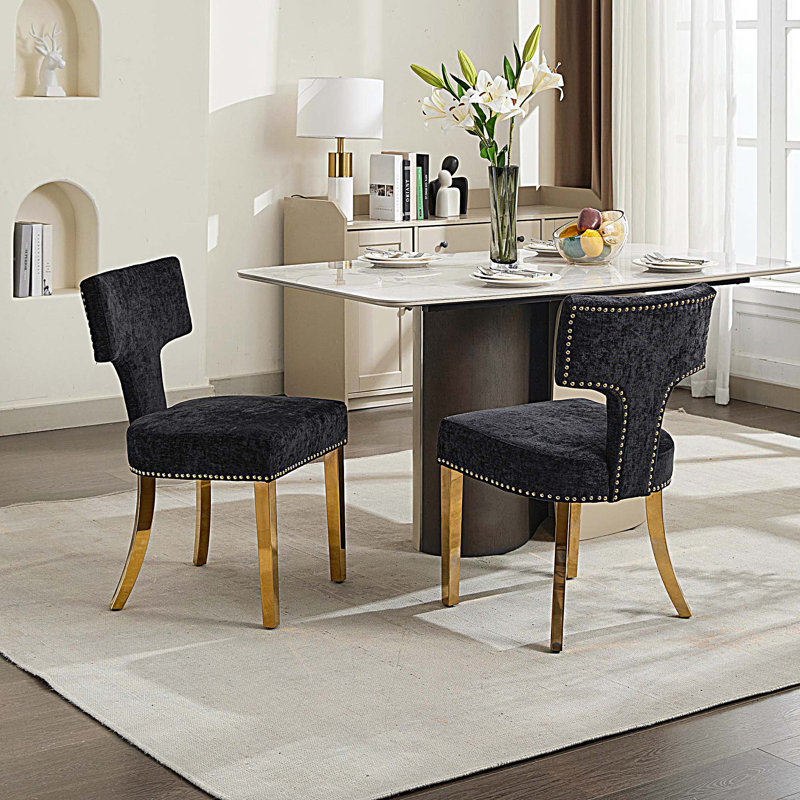 Ensemble de 2 chaises de salle à manger Modern, Noir
