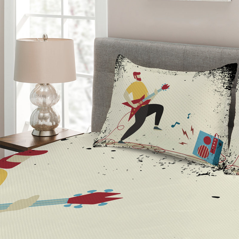 Polyester Coverlet, King Bedspread + 2 Shams