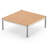 Brothir 39.4'' Wood Top Square Coffee Table with Stainless Steel Base 3 Min to Assemble-342531894