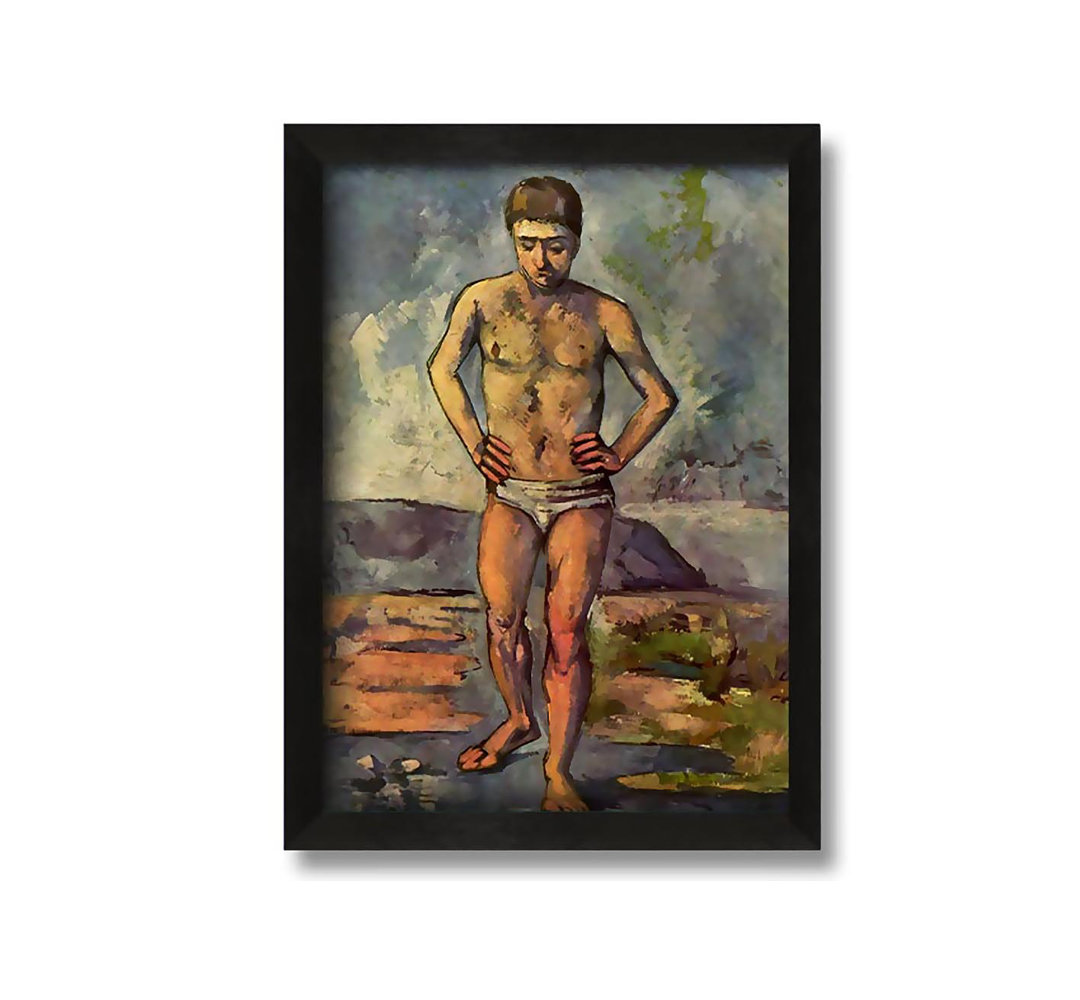 Gerahmtes Leinwandbild Cezanne a Swimmer