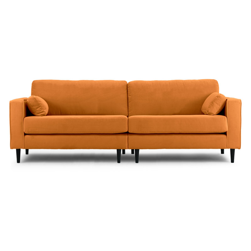 Millerville 4 Seater Velvet Sofa, Orange