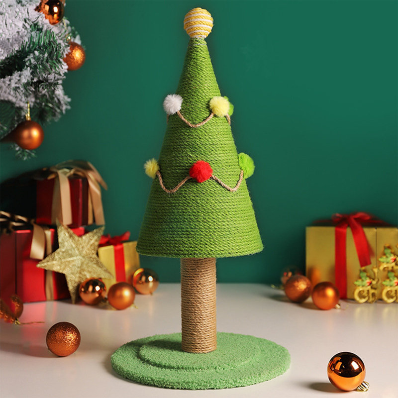 Cadre d'escalade arbre de Noël en sisal naturel Scratch Colonne