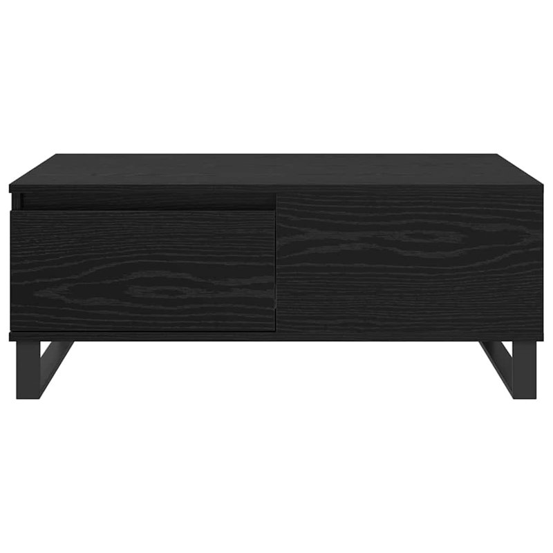 Coffee Table with Storage, Black Oak