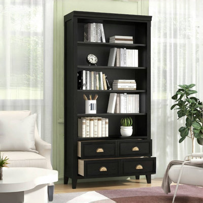 French Retro and Simple Black Display Cabinet