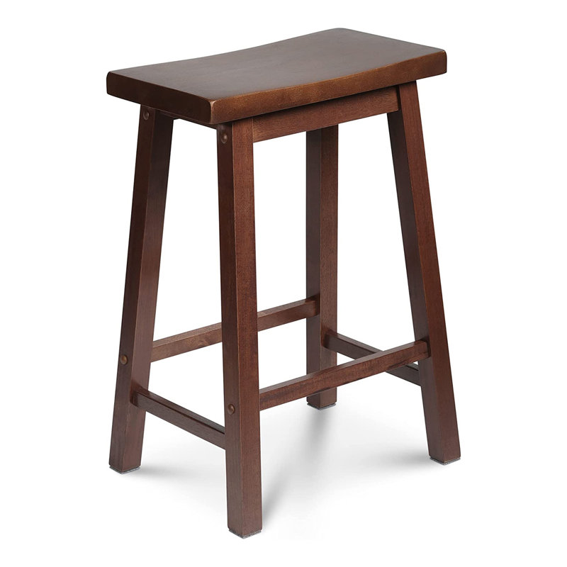Solid Wood Accent Stool, Walnut