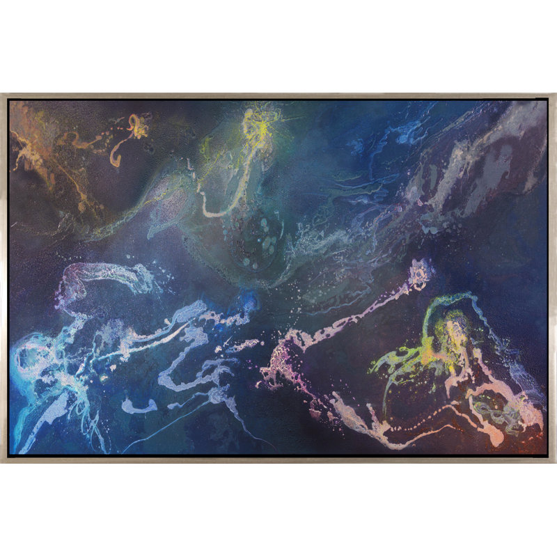 «Out There II», peinture sur toile à cadre flottant