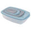 Nesting Food Storage Containers w/ Lids Plastic Kitchen Fridge
