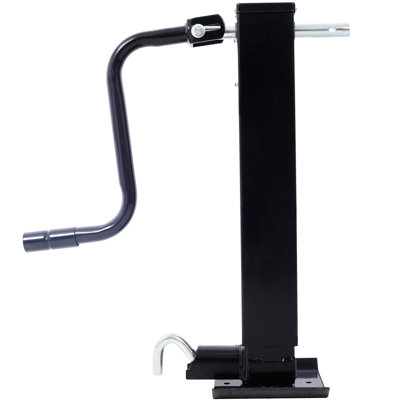 Weld On Trailer Jack, 12,000 Lbs. Capacity, Sidewind Crank, No Mount Square Jack Tube,26 Inch Travel, Heavy-Duty Square Tube