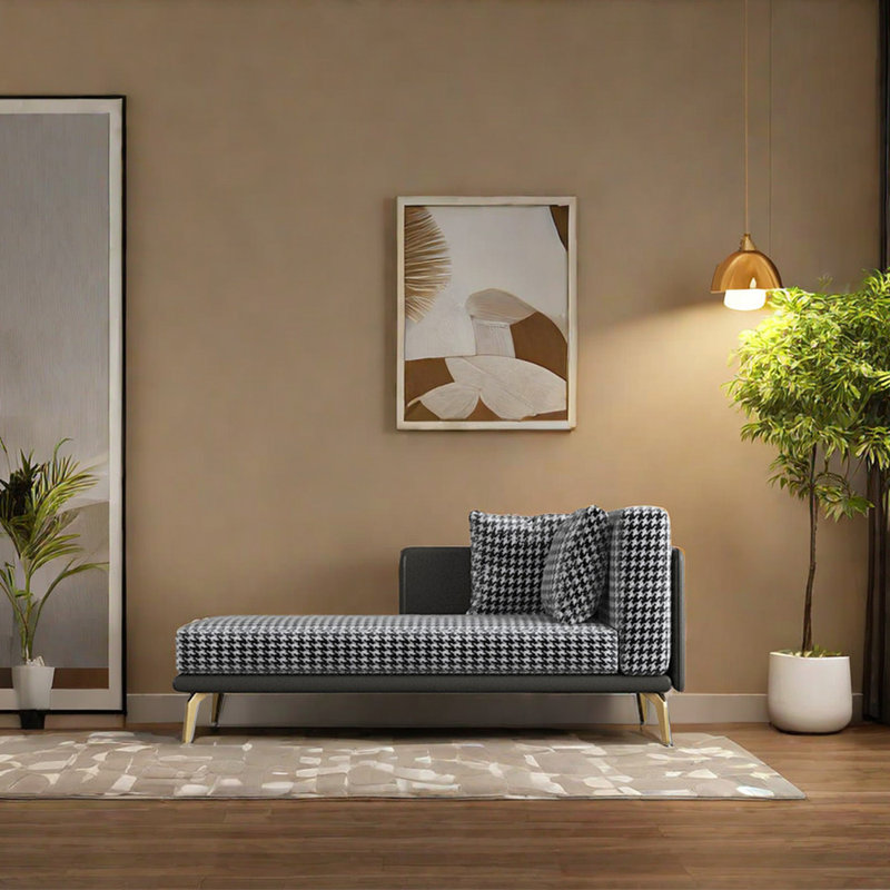 Minimalist high elastic sponge recliner, Right Hand Facing