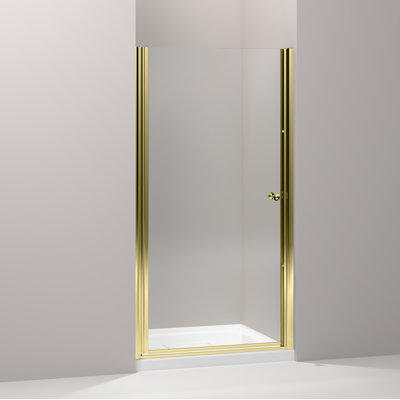 Fluence 34" x 65.5" Pivot Shower Door with CleanCoat® Technology