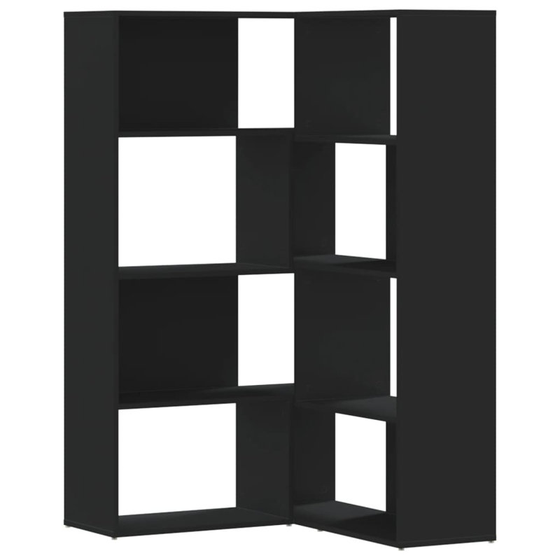 Azamat 140cm H x 85cm W Bookcase, Black