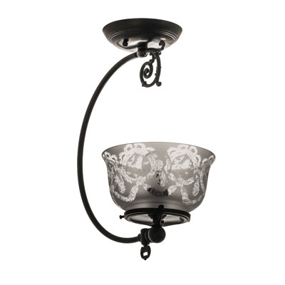 Plafonnier semi-encastré géométrique 1-lumières 7 po unique