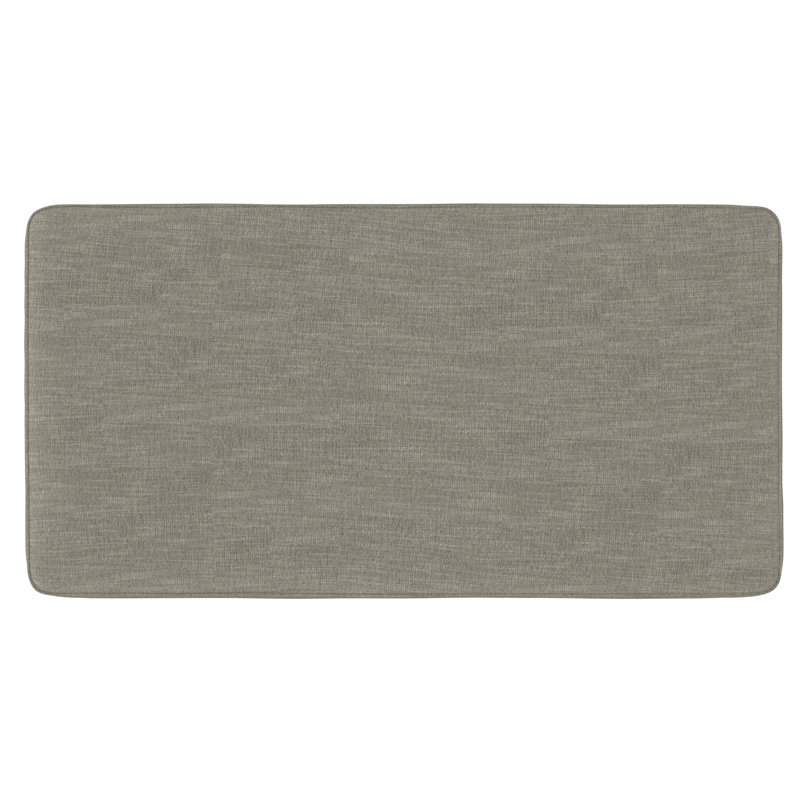 Gray Transitional Upholstered Rectangular Ottoman