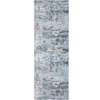 Tapis bleu / gris Sumiko