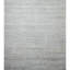 Grey Silver Textured Silk Wool Blend Rug-2033541097