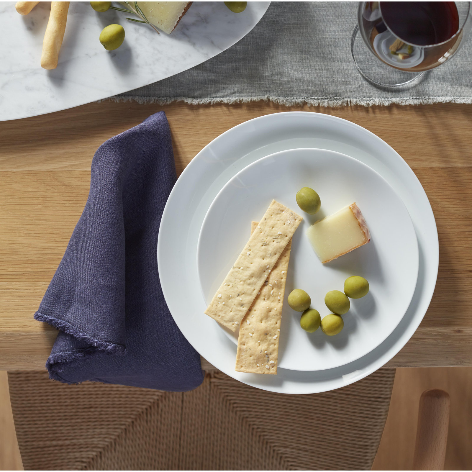 Zadia Reversible Linen Napkin, Midnight Blue