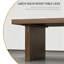 Table de conférence simple en bois massif brun foncé-130120528