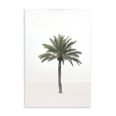 Plaque murale simple «Serene Lone Palm» simple, design par Sissi et Seb