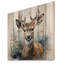 Portrait de cerf sauvage I - animal cerf sur bois-259697507