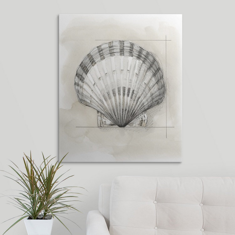 « iii » megan meagher, reproduction d’art Shell Schematic, H 30 po x l 24 po x P 1,25 po, Toile