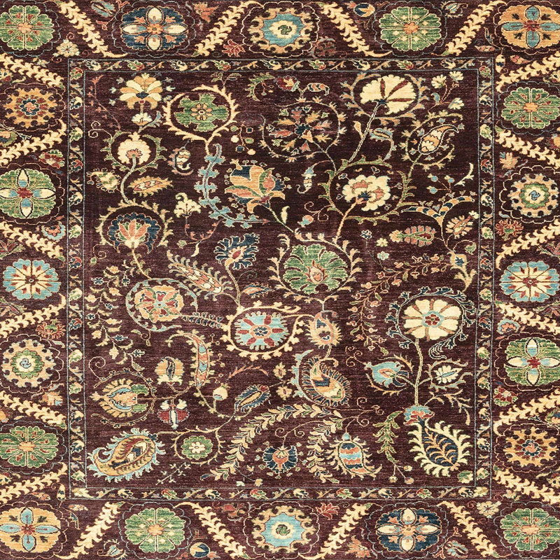 Abstract Indoor Rug, Square 4'