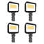 Ensemble de 4 projecteurs DEL bronze à intensité variable 1 lumière 100 W/120 W/150 W avec fixation par emboîtement (lot de 4)