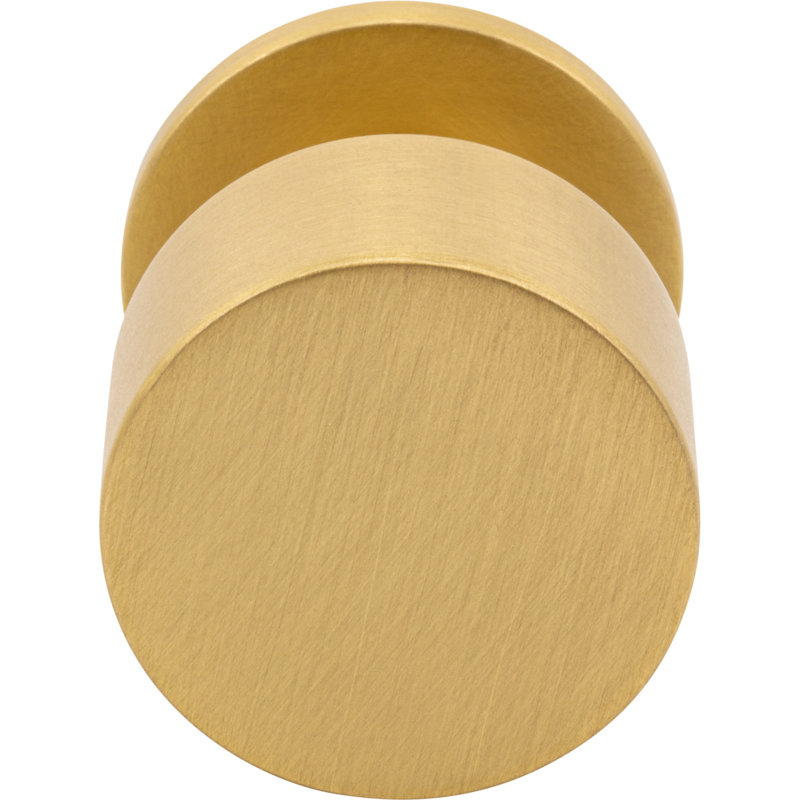 Dante Round Knob, Satin Brass, 1 1/8"