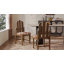 Chaise de salle à manger rustique en bois, siège d'appoint rembourré à motif de vache, entièrement assemblé