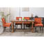 Chaise de salle à manger orange en tissu épaissi orange, 2 pieds en bois massif, modèle latéral, 20,41 po Largeur, 36,43 hauteur, 2 pièces, tissu, 22,93 profondeur,-827228622