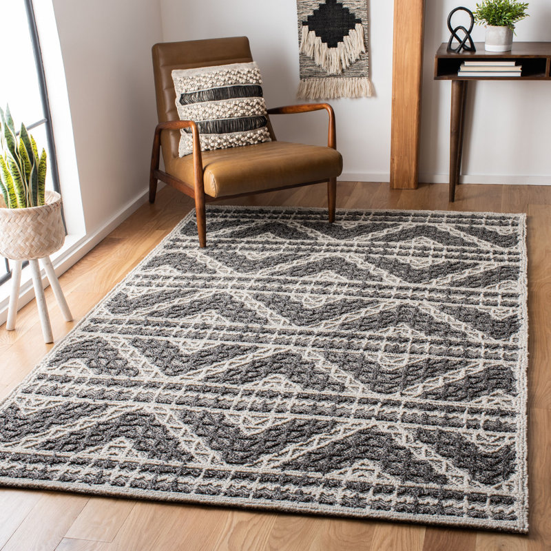 Contreras Hand Tufted Performance Geometric Rug, Rectangle 8' x 10'