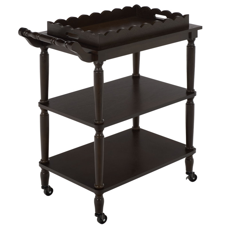 Haven 3 Tier Dining Cart, Dark Chocolate