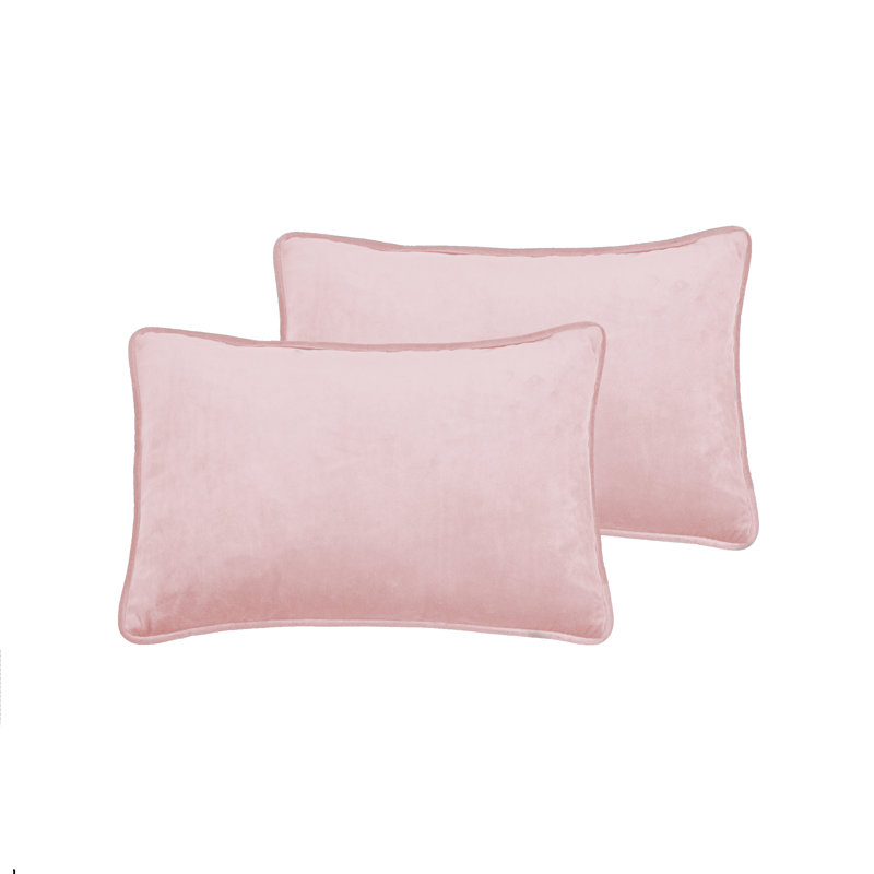 Housse et insert de coussin en velours , Violet, 13 po x 19 po