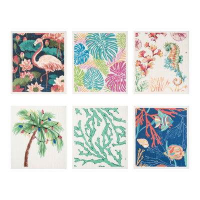 Ensemble de 6 serviettes de plage Coastal Festive