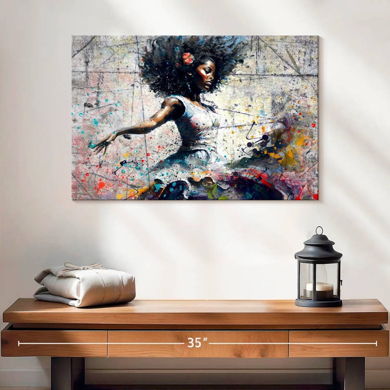 " African Dancer " by Harper D., 16" H x 24" W x 1.25" D