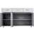 Three Doors Grey Storage Unit With Ample And Stylish Design Side Table In Grey, E1 Smooth Drawer Slides
