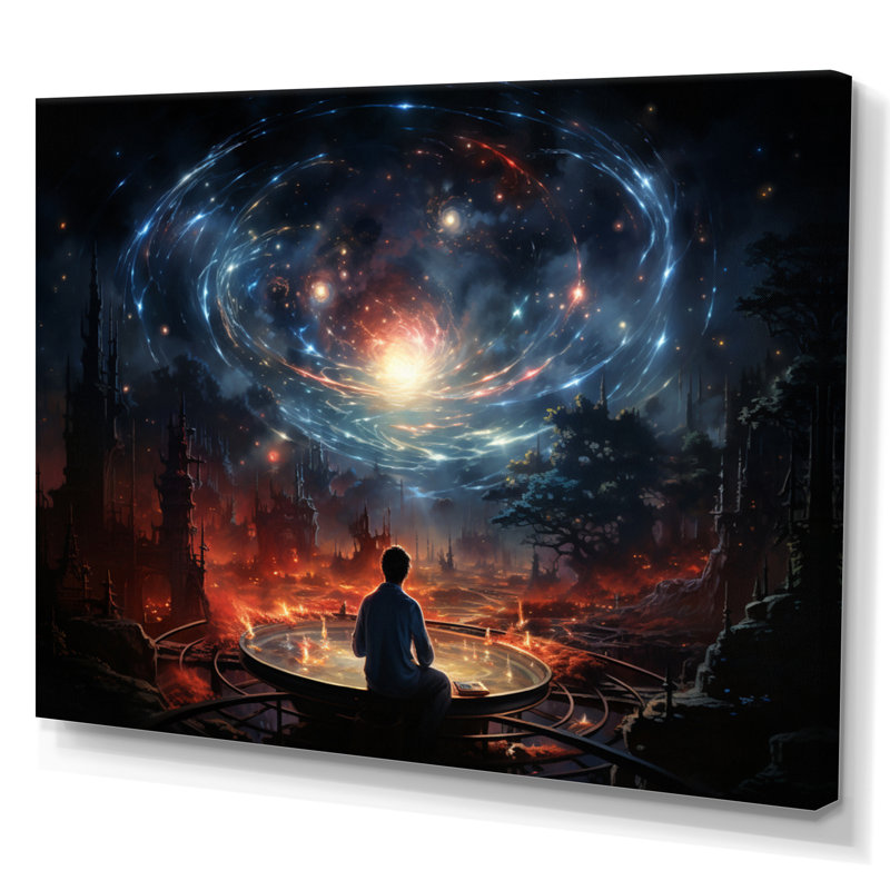 Marieke " Galaxy Luminous Voyage ", H 30 po x l 40 po x P 1,5 po, Toile tendue