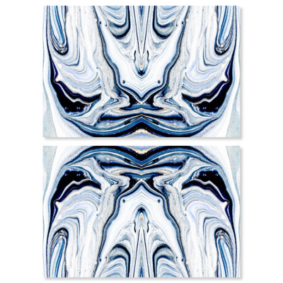 Ezinne " Deepest Blue Diptych " 2 - Pieces