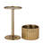Gold Steel Ice Bucket Small Double Wall
