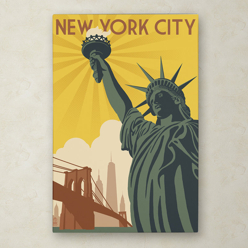 Publicité rétro sur toile Kadey «Architecture 2», H 19 po x l 12 po x P 2 po