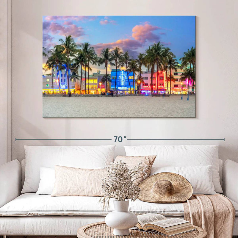 Nicci Ocean Drive Miami Sunset, 34" H x 51" W