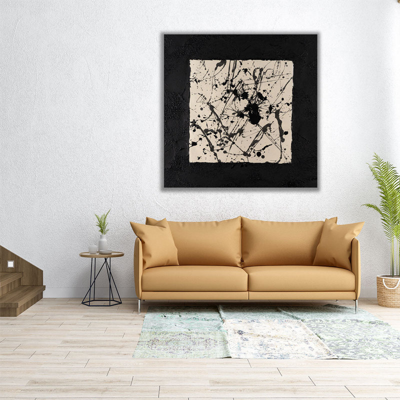 Fading Boundaries I Black and White - reproduction d'art sur toile, H 40 po x l 40 po