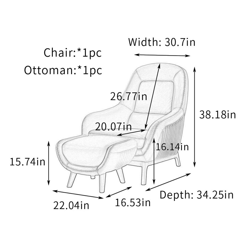 Annis Modern Simplicity Single Faux Leather Recliner, Orange