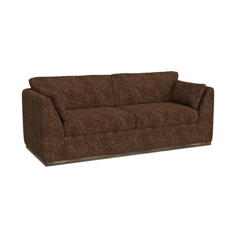 Vallarta 90'' Faux Leather Sofa, Vallarta Hickory Faux Leather